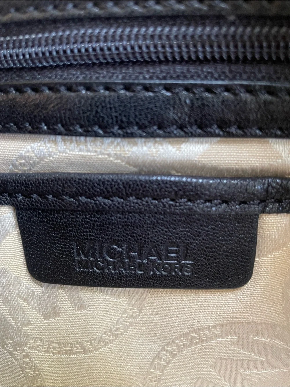 Michael Kors Calista Studded Leather Clutch Shoulder Bag Black Gold